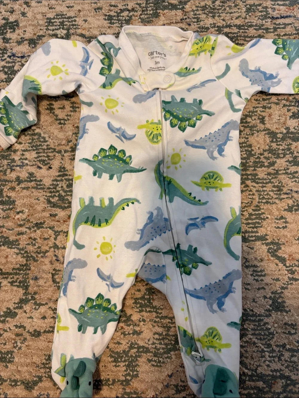 Carter's® Baby Boys Dinosaur and Dogs Footsie Pajamas 3 months (4)